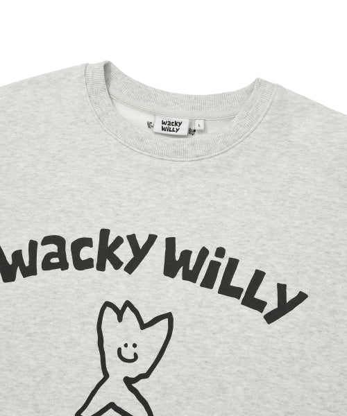 Logo typo graphic sweatshirt light gray