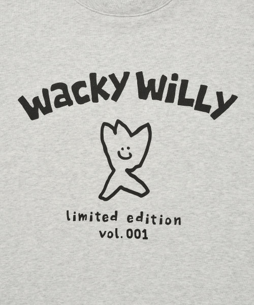 Logo typo graphic sweatshirt light gray