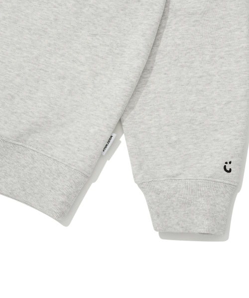 Logo typo graphic sweatshirt light gray