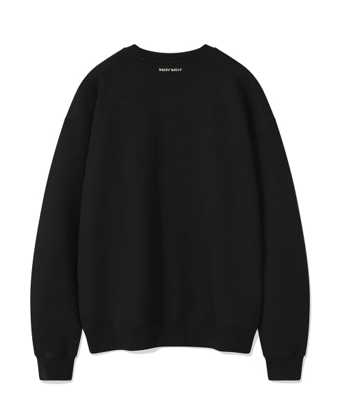 Logo typo graphic sweatshirt black