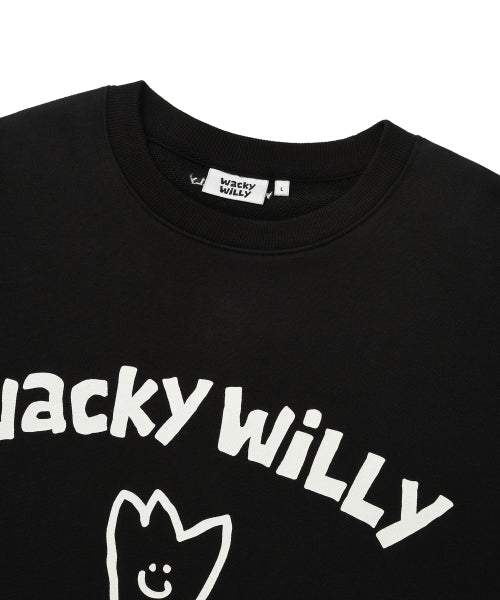 Logo typo graphic sweatshirt black
