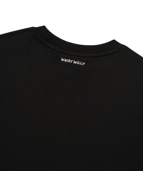 Logo typo graphic sweatshirt black