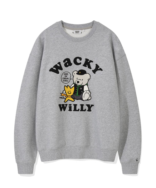 One-point graphic sweatshirt gray