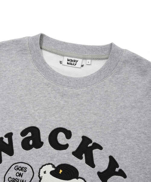 One-point graphic sweatshirt gray