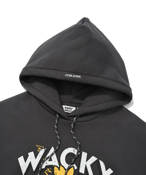 Crack graphic hood dark gray