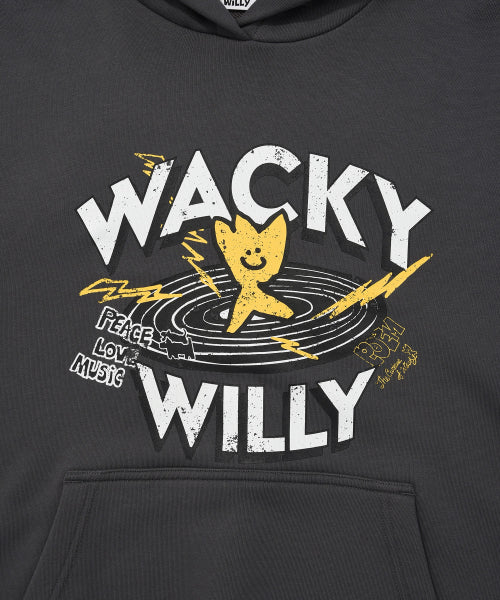 Crack graphic hood dark gray
