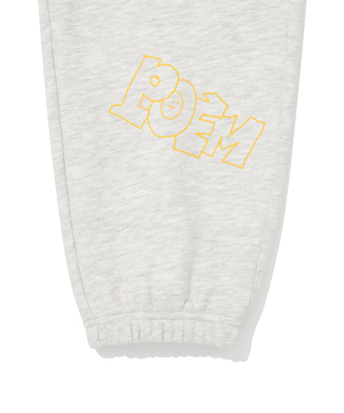 Graphic sweatpants oatmeal