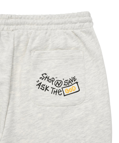 Graphic sweatpants oatmeal