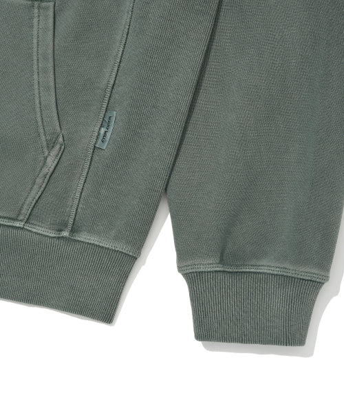 Pigment Hood Zip-Up Green