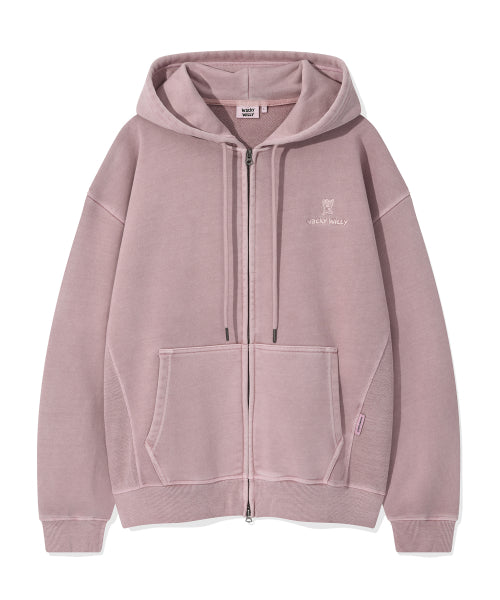 피그먼트 후드집업 핑크