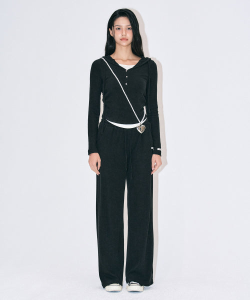 Eva Knit Wide Pants [BLACK]