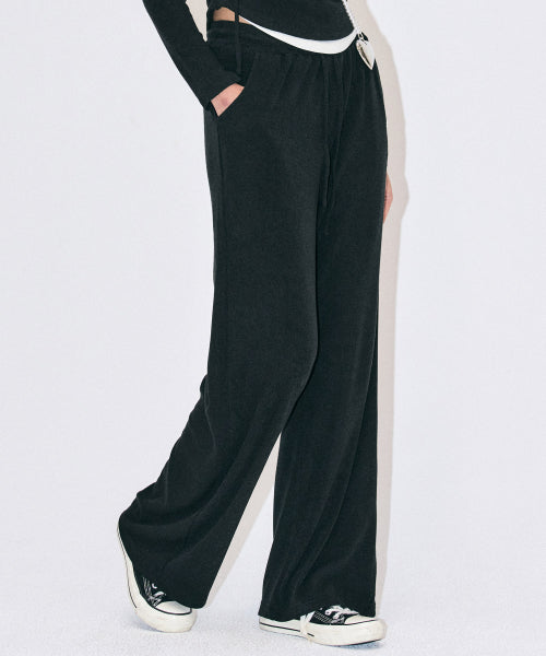 Eva Knit Wide Pants [BLACK]