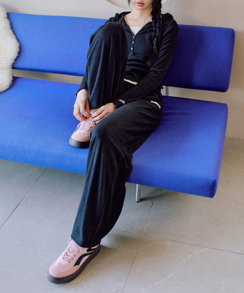 Eva Knit Wide Pants [BLACK]