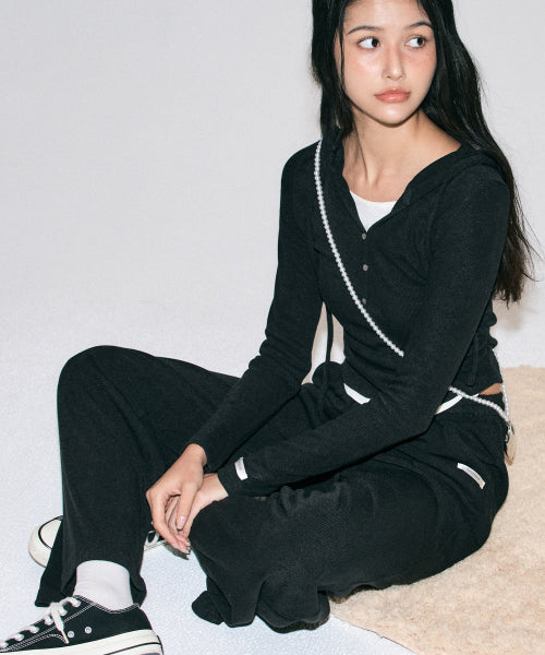 Eva Knit Wide Pants [BLACK]