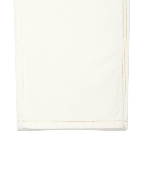 graphic denim pants ivory