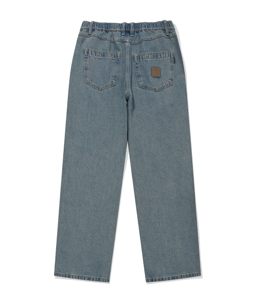straight denim pants light blue
