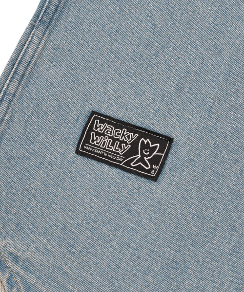 washed-out denim long-sleeved shirt blue