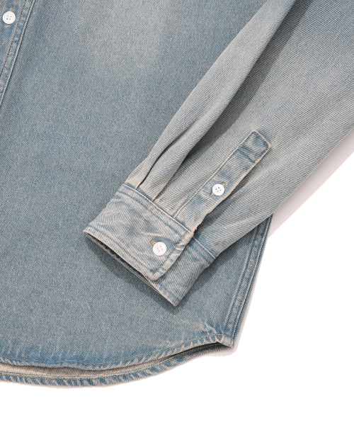 washed-out denim long-sleeved shirt blue