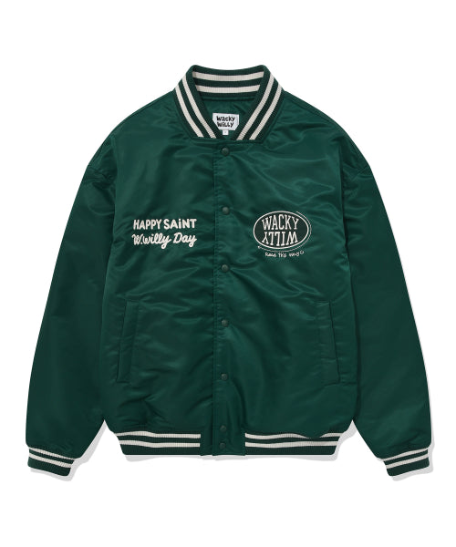 Nylon Varsity Jumper Green