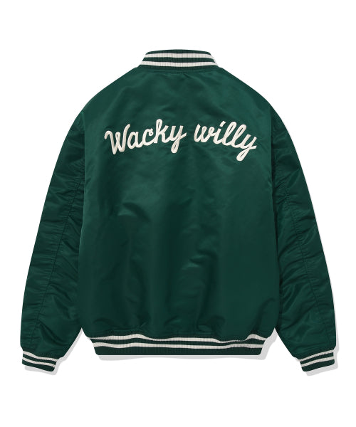 Nylon Varsity Jumper Green