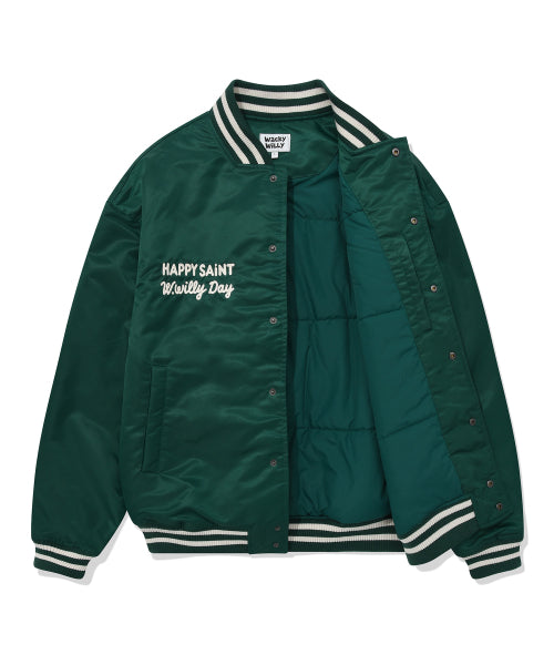 Nylon Varsity Jumper Green