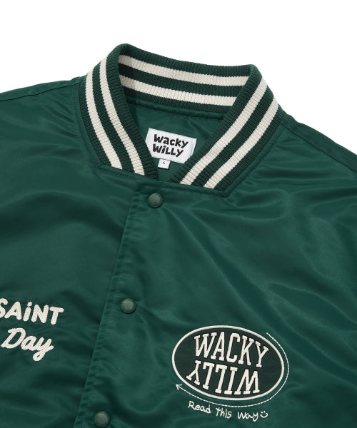 Nylon Varsity Jumper Green