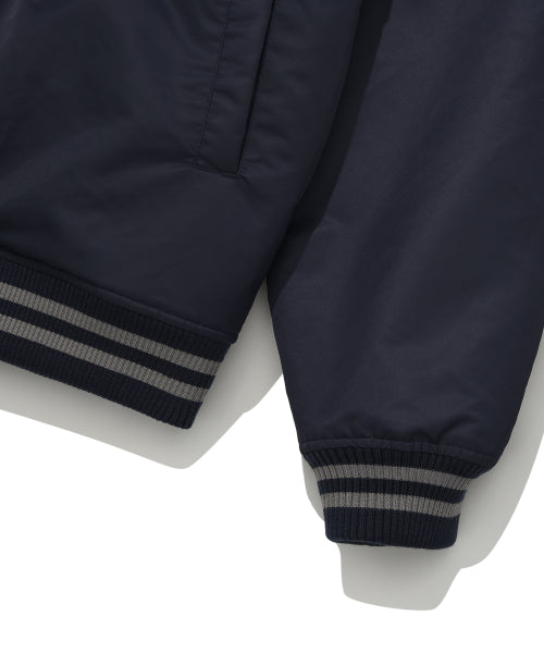 Nylon Varsity Jumper Navy
