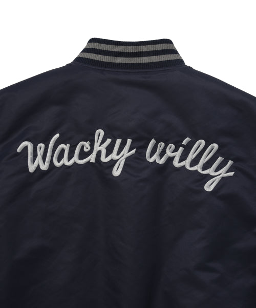 Nylon Varsity Jumper Navy