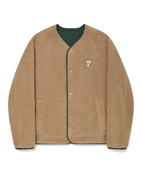 Quilting Fleece Reversible Jumper Beige