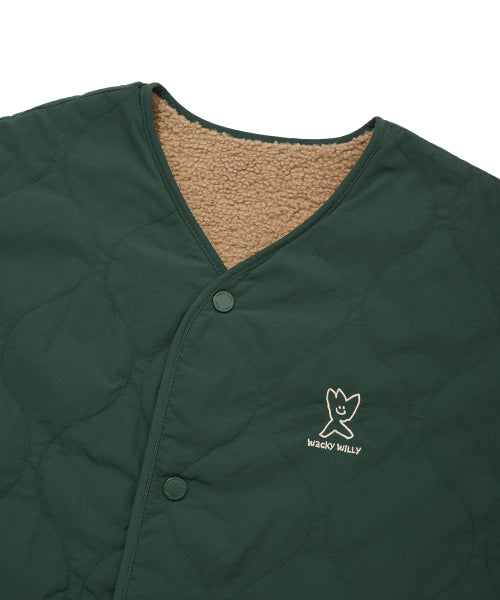 Quilting Fleece Reversible Jumper Beige