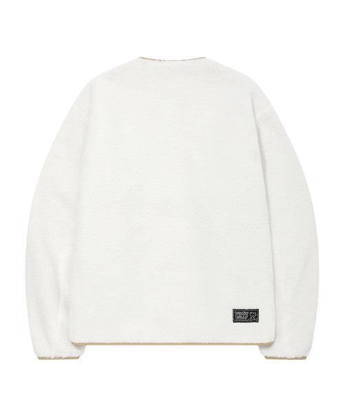 quilting fleece reversible jumper cream