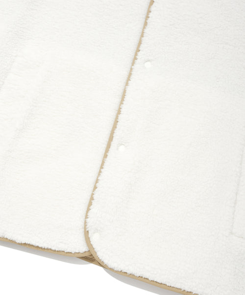 quilting fleece reversible jumper cream