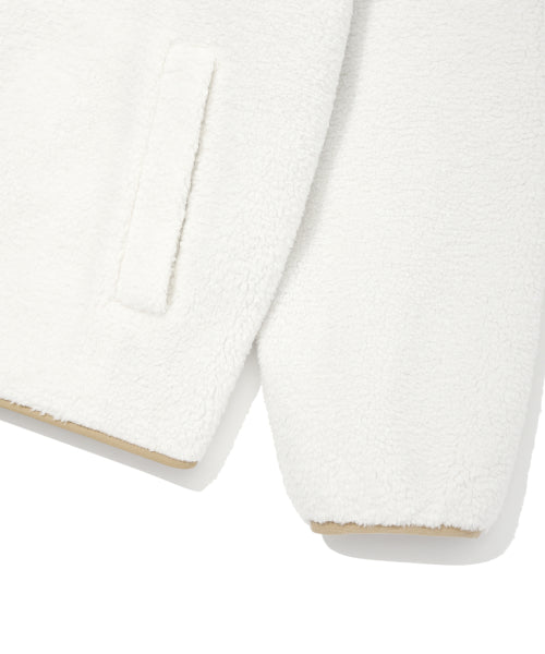 quilting fleece reversible jumper cream