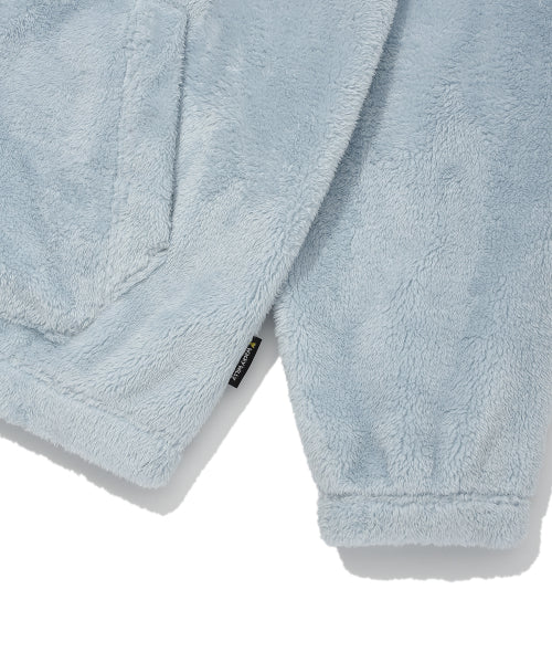 Fluffy Hooded Jumper Blue