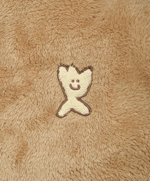 Fluffy Hooded Jumper Beige