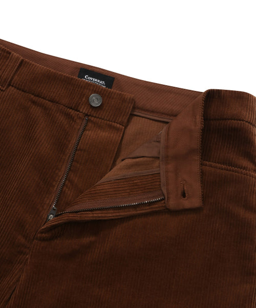[FABRIC BELT] CORDUROY SEMI-WIDE PANTS
