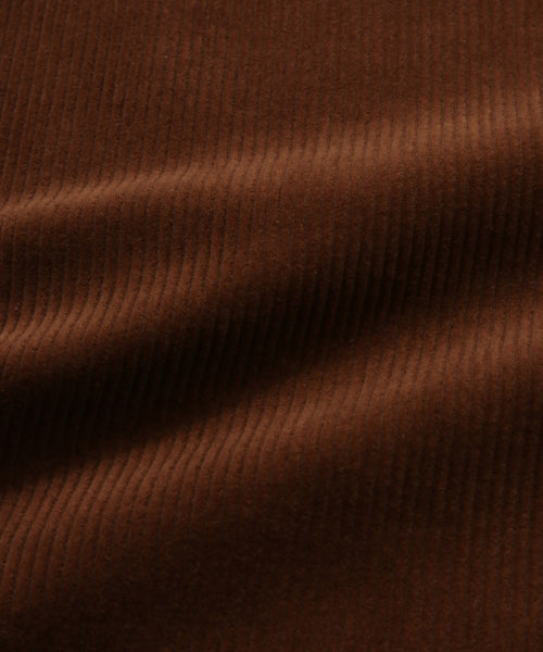 [FABRIC BELT] CORDUROY SEMI-WIDE PANTS
