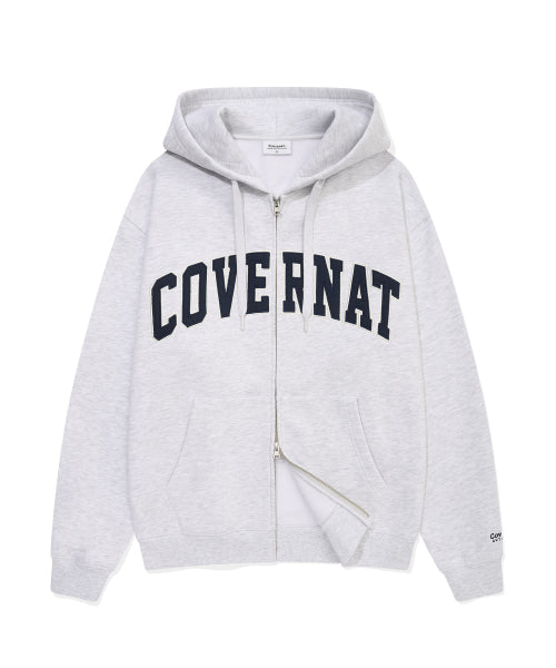 ARCH LOGO FLEECED HOODIED ZIP-UP