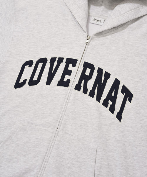 ARCH LOGO FLEECED HOODIED ZIP-UP