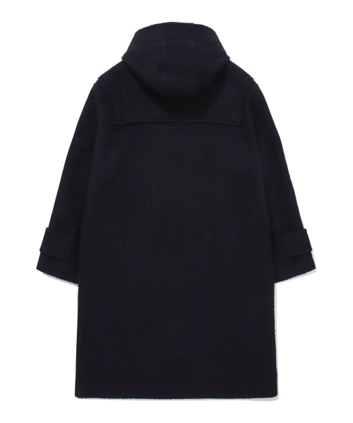 BOUCLE HOODIE DUFFLE COAT