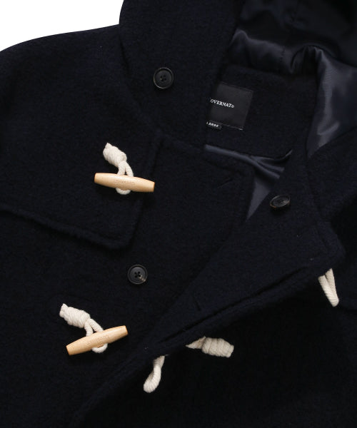 BOUCLE HOODIE DUFFLE COAT