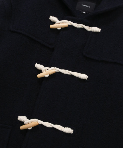 BOUCLE HOODIE DUFFLE COAT