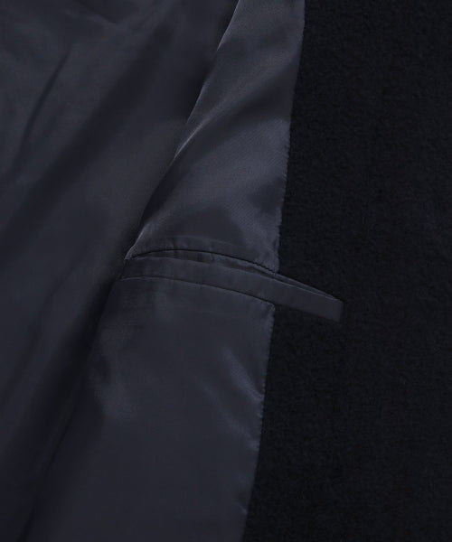 BOUCLE HOODIE DUFFLE COAT
