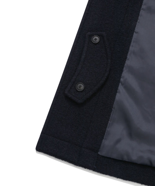 BOUCLE HOODIE DUFFLE COAT
