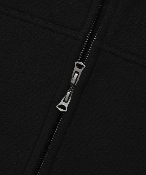 Logo Wappen Napping Hooded Zip-Up Black