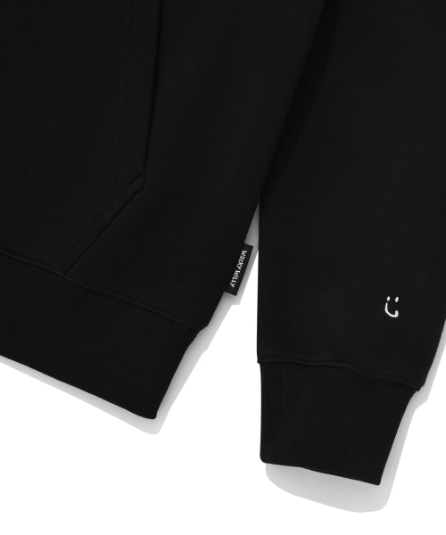 Logo Wappen Napping Hooded Zip-Up Black