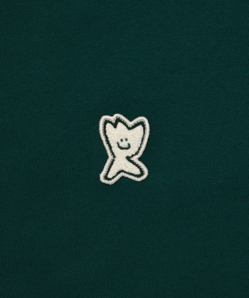Logo Wappen Napping Hooded Zip-Up Green