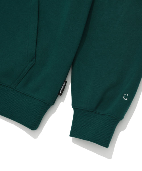 Logo Wappen Napping Hooded Zip-Up Green