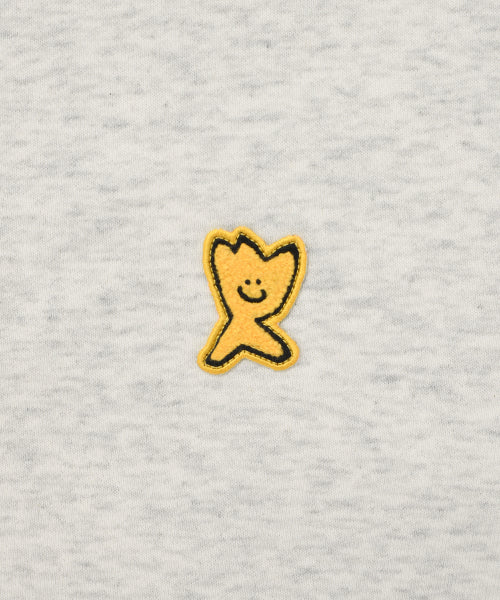 Logo Wappen Napping Hooded Zip-Up Oatmeal