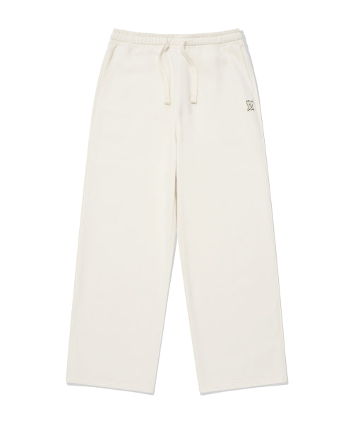 Napping sweat semi-wide pants cream